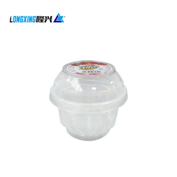 Copa de plástico de helado transparente desechable